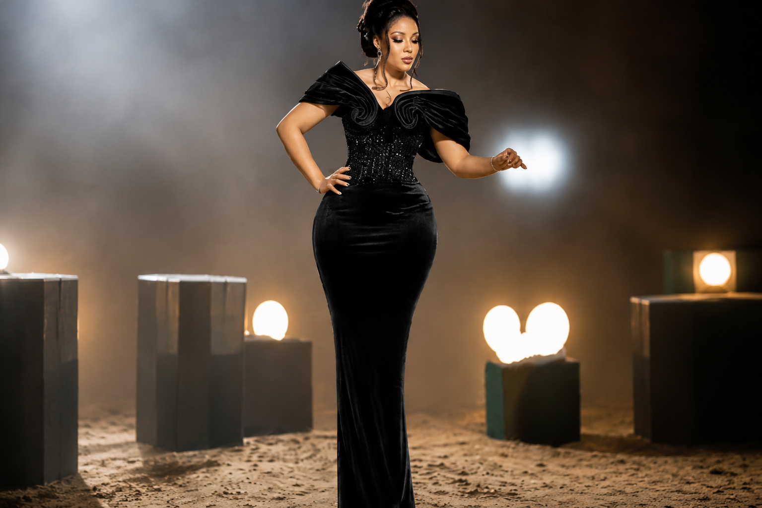 Mermaid Off-Shoulder Evening Gown