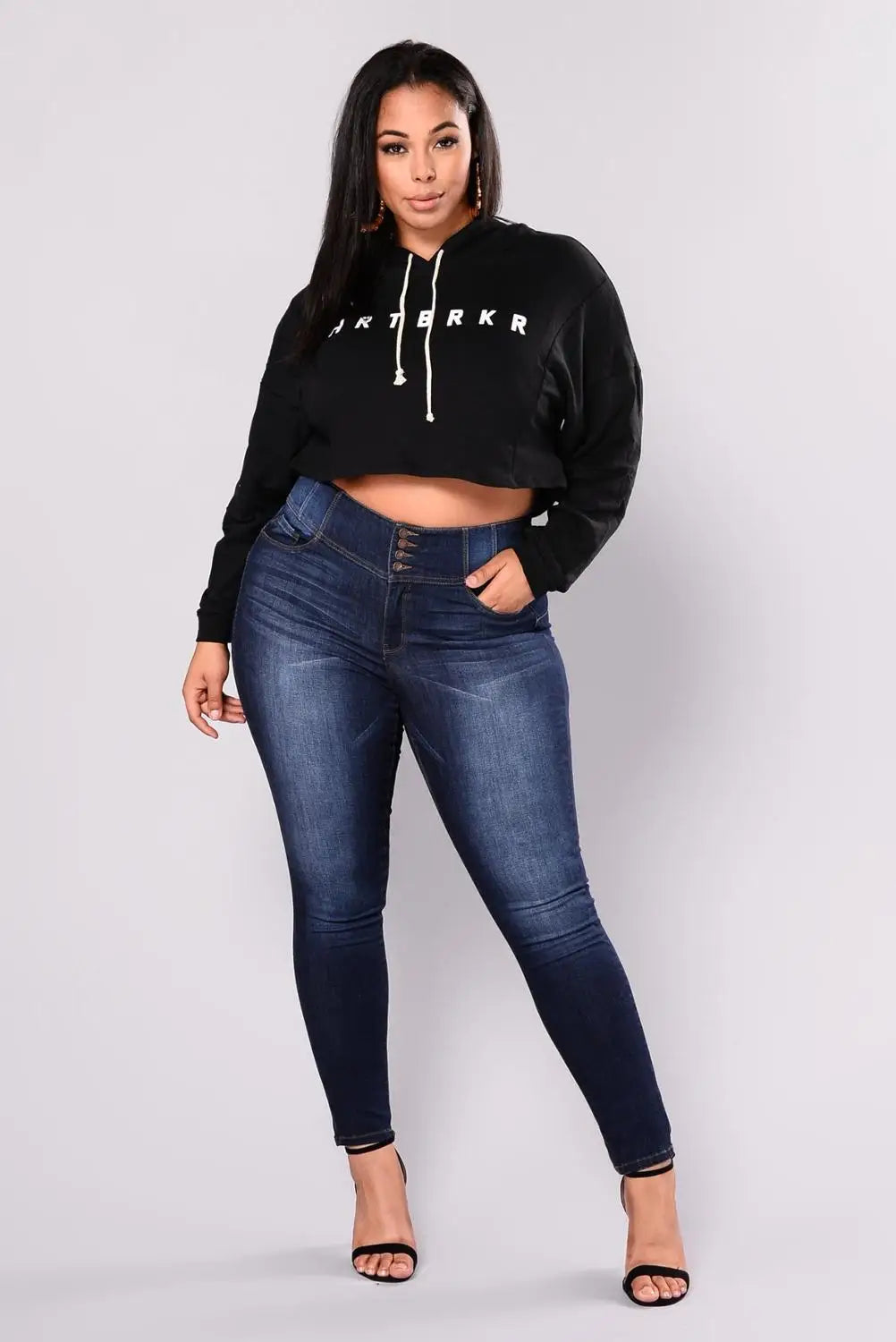 Women's Plus Size High Waist Skinny Jeans