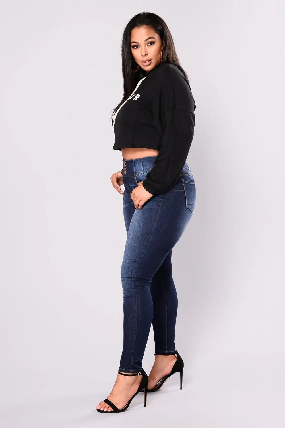 Women's Plus Size High Waist Skinny Jeans