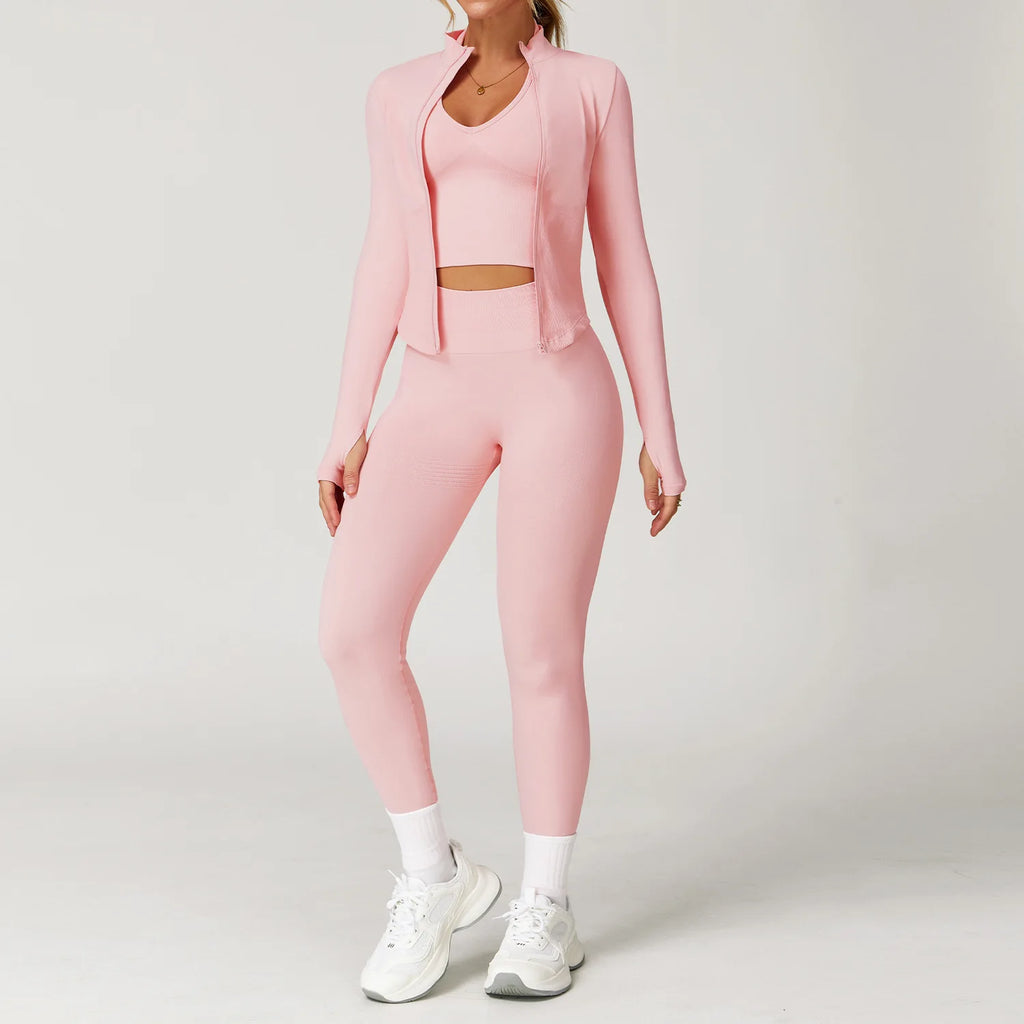 Women's Seamless Gym Set — 2 or 3 Piece Yoga Workout Suit