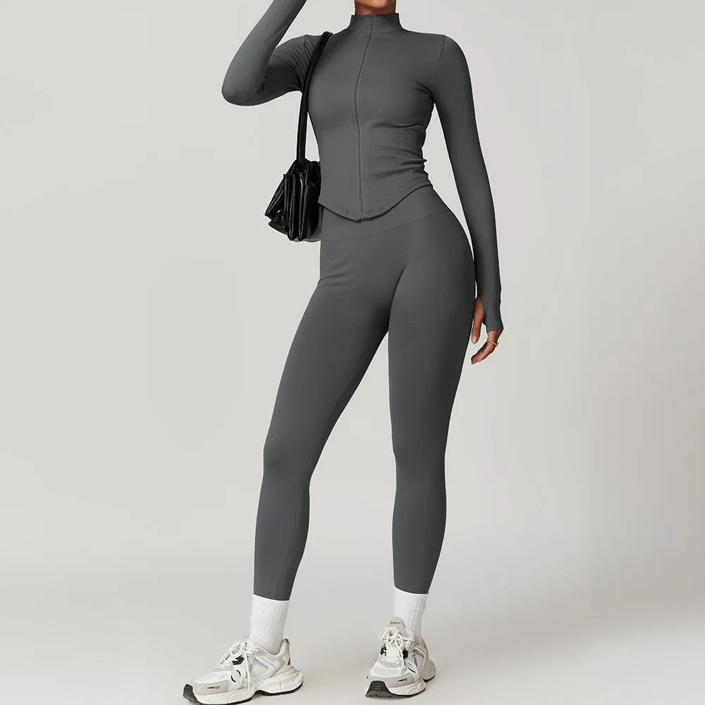 Women's Seamless Gym Set — 2 or 3 Piece Yoga Workout Suit