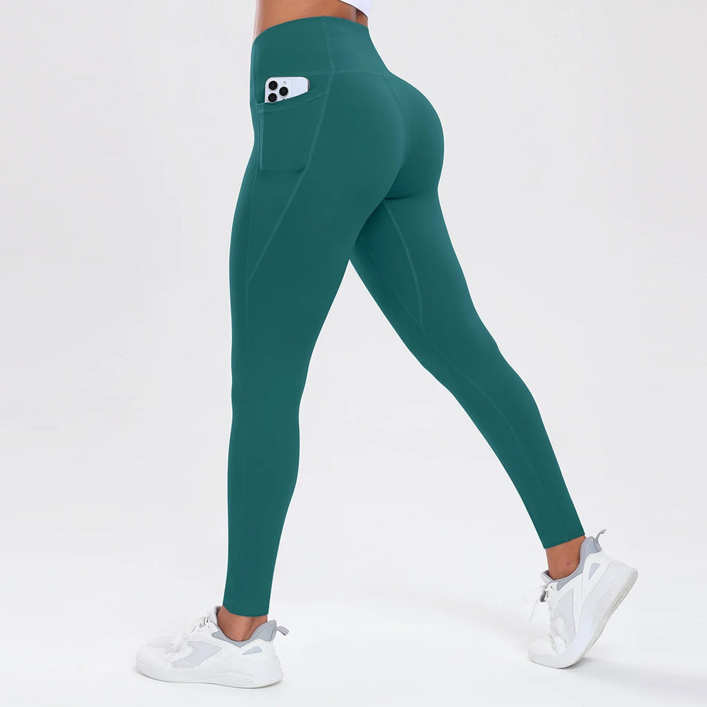 Women's High-Waist Yoga Pants with Pockets — Butt Lifting & Tummy Control