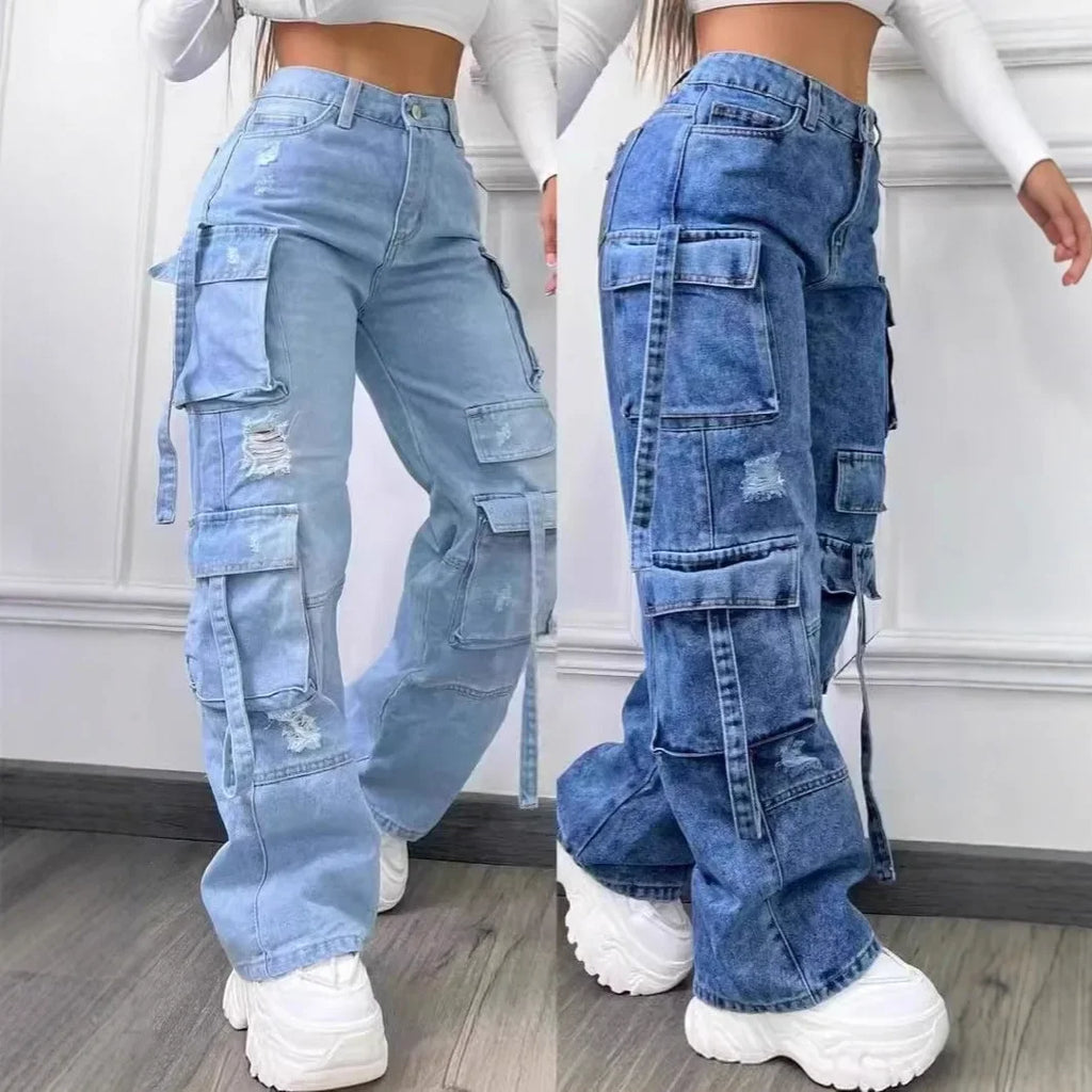 High Waist Loose Fit Workwear Jeans