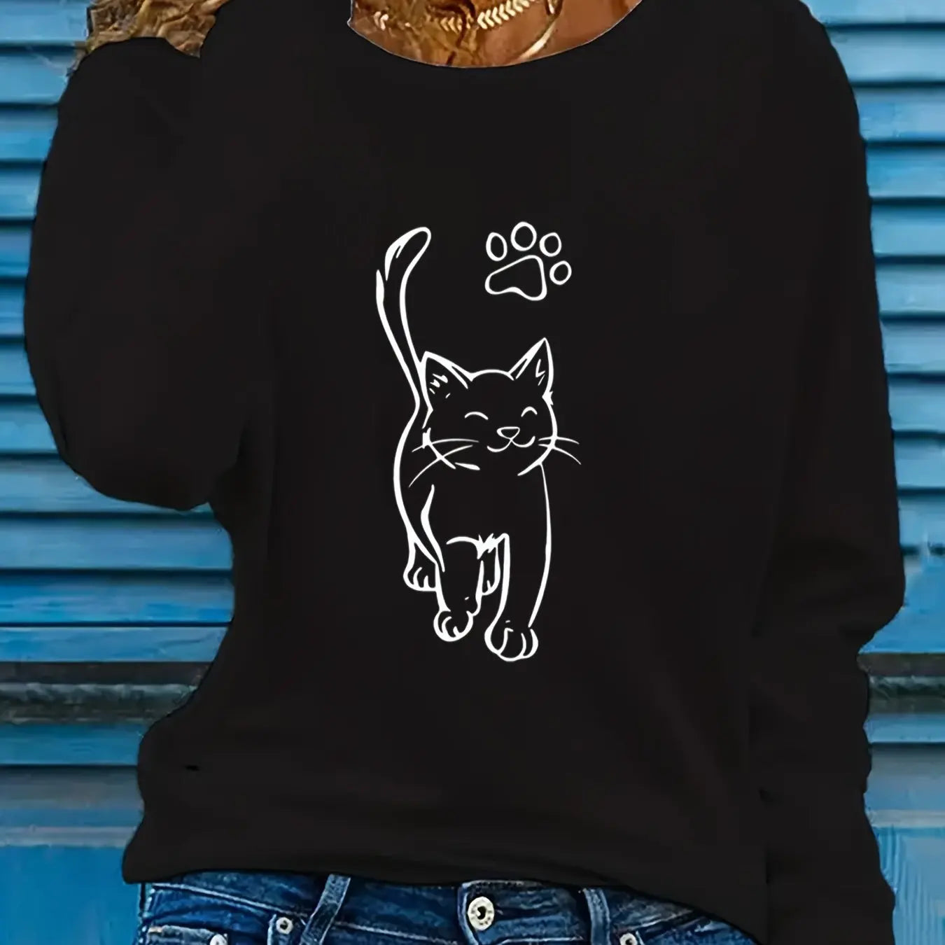 Faith Print Long Sleeve Top