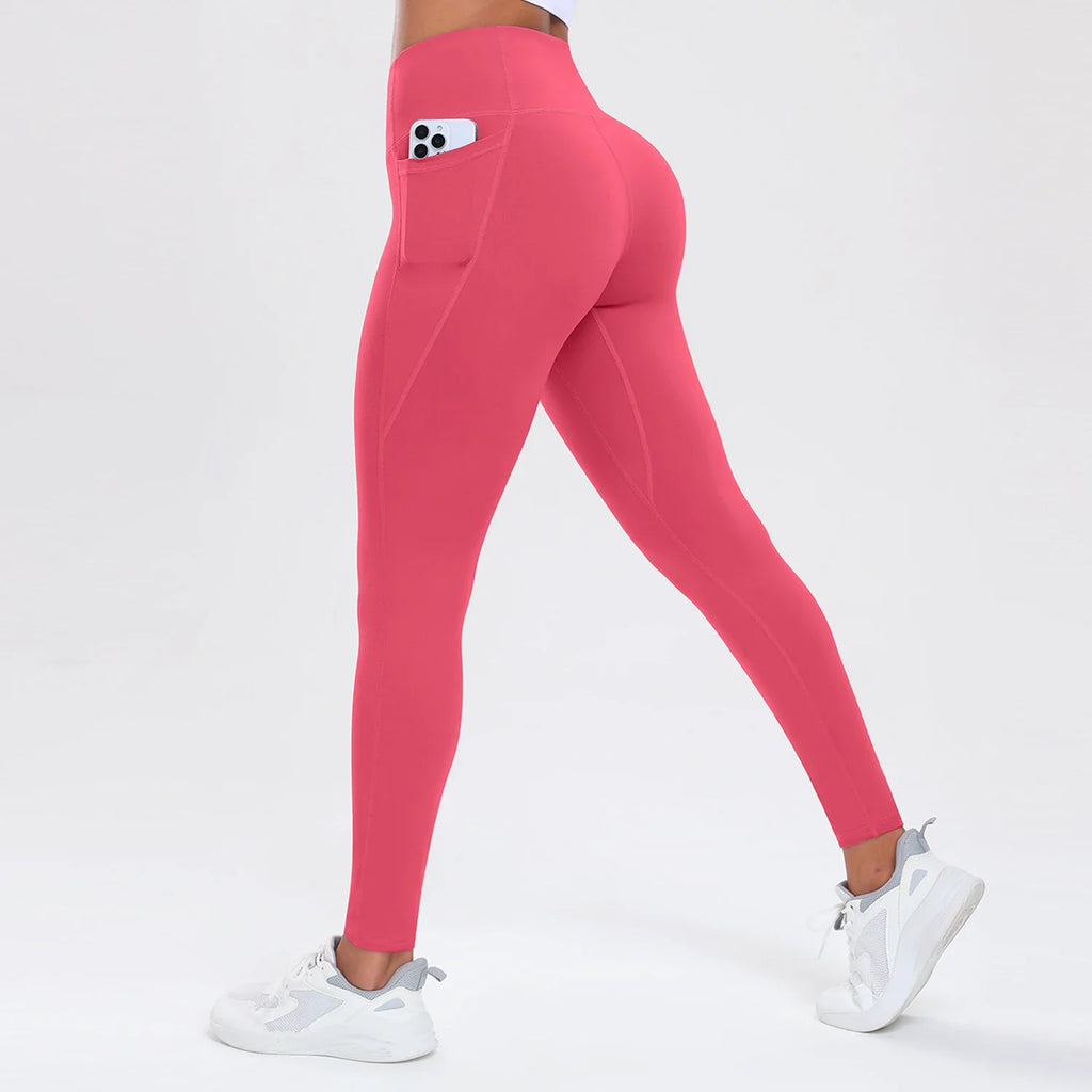 Women's High-Waist Yoga Pants with Pockets — Butt Lifting & Tummy Control