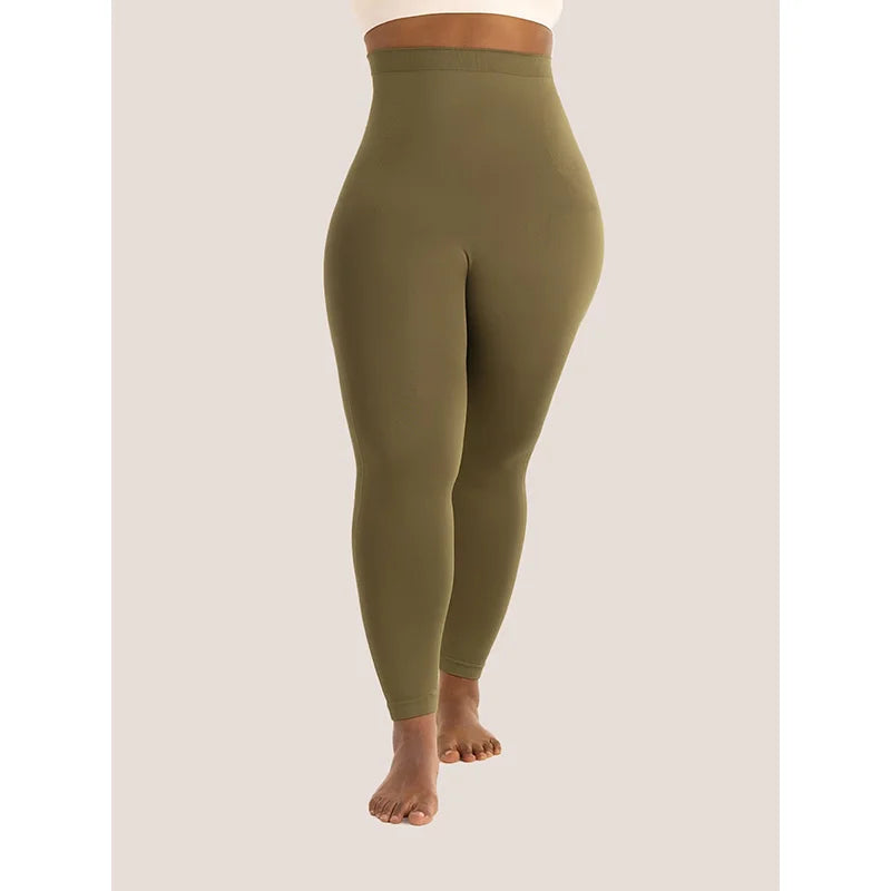 High-Waist Shaper Leggings — Belly Control, Silicone Non-Slip