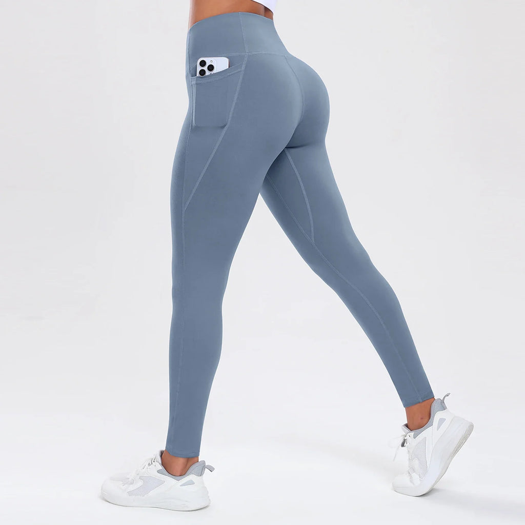 Women's High-Waist Yoga Pants with Pockets — Butt Lifting & Tummy Control