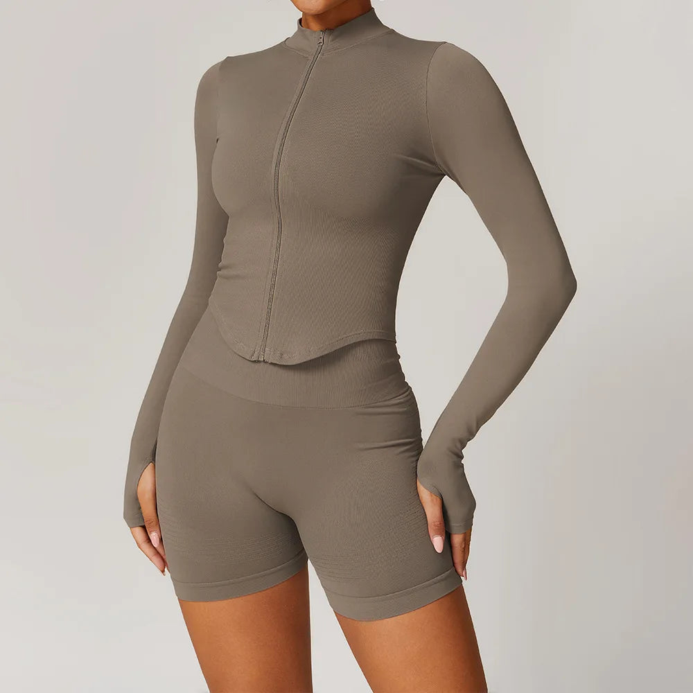 Women's Seamless Gym Set — 2 or 3 Piece Yoga Workout Suit