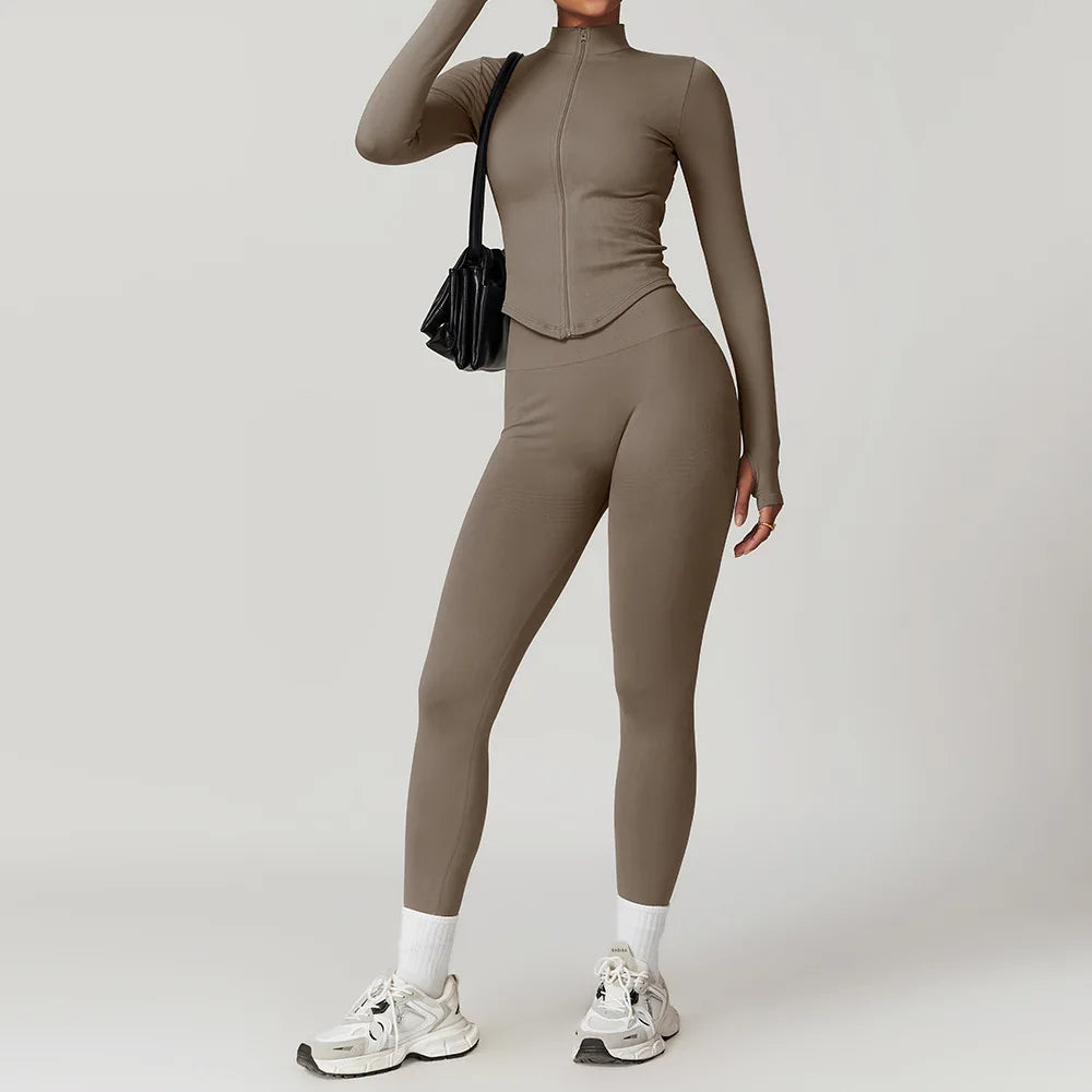 Women's Seamless Gym Set — 2 or 3 Piece Yoga Workout Suit
