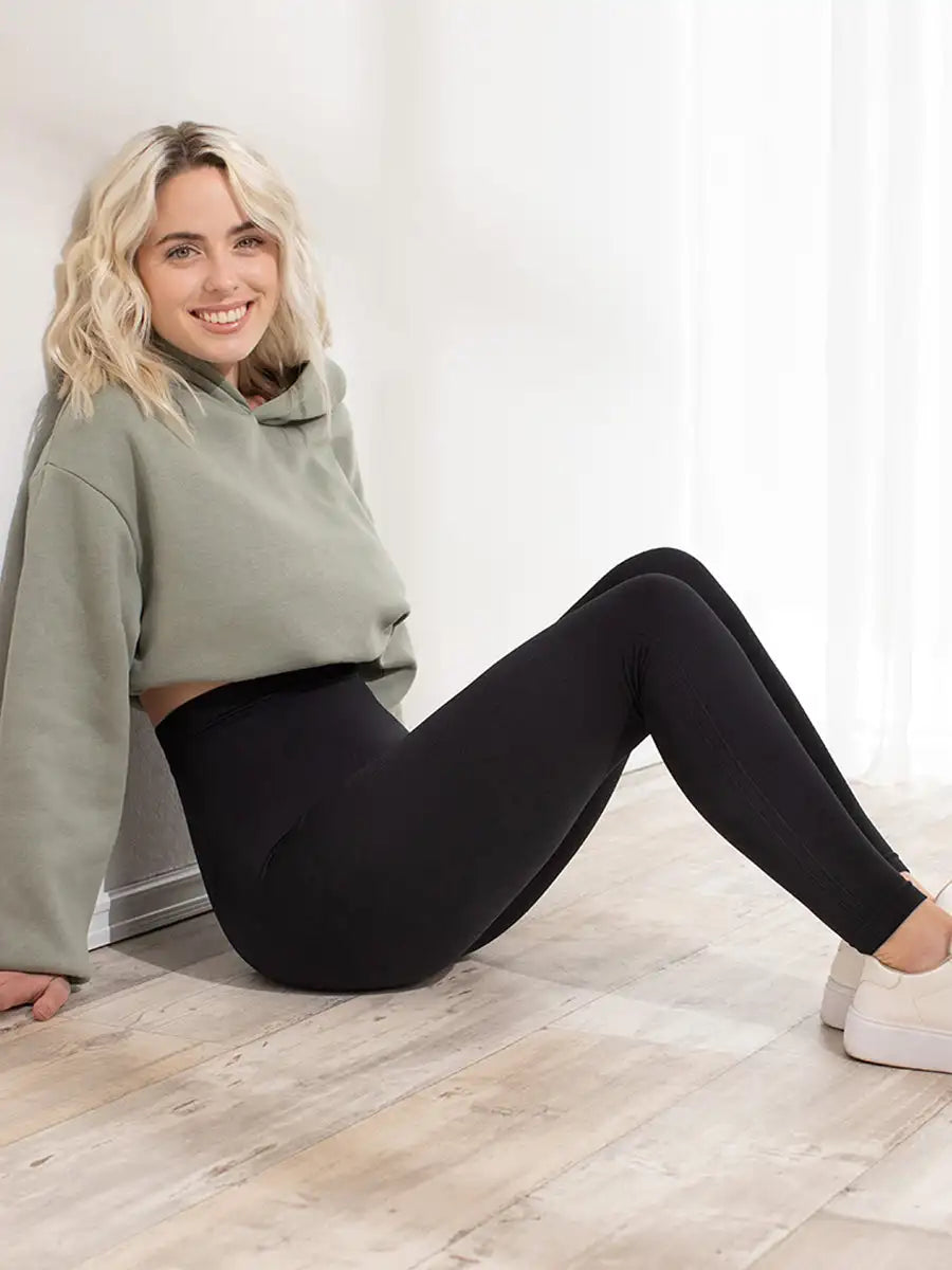 High-Waist Shaper Leggings — Belly Control, Silicone Non-Slip