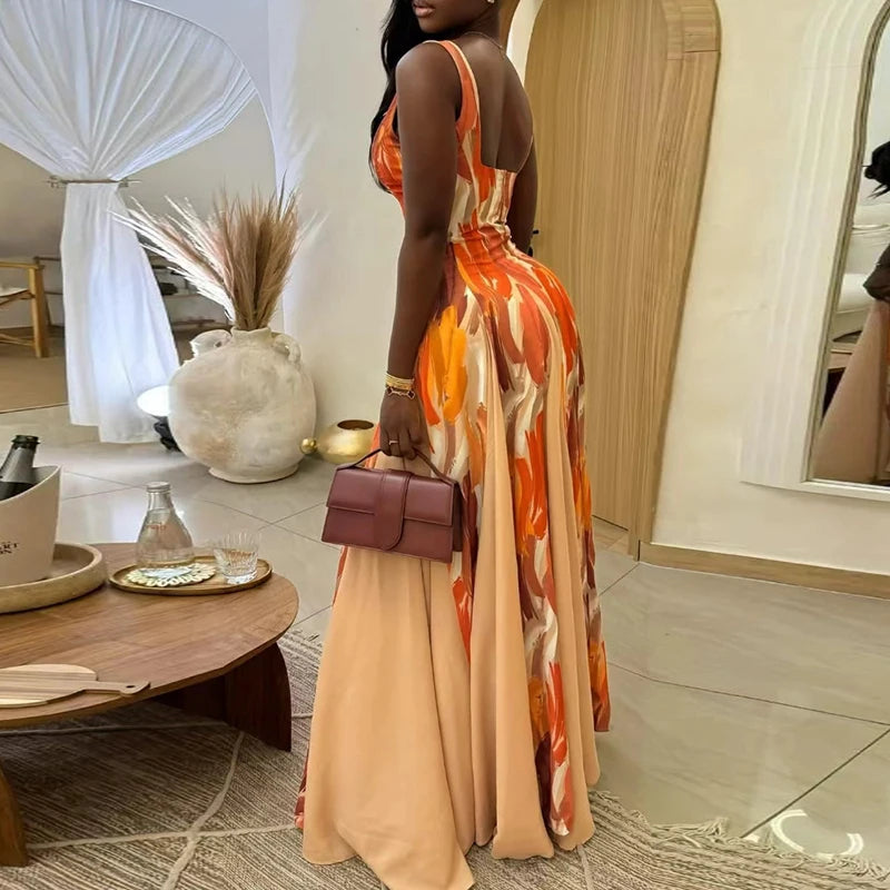 High Waisted Pleated Party Dress