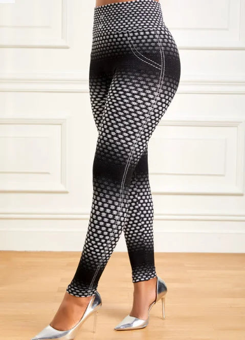 Women's Striped High-Waist Slim Fit Pants