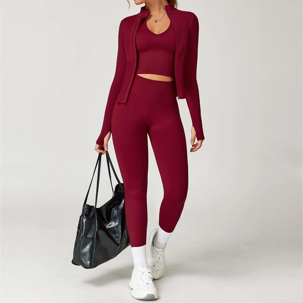Women's Seamless Gym Set — 2 or 3 Piece Yoga Workout Suit