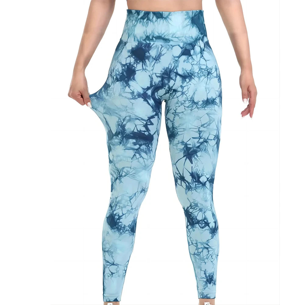 Women's Tie-Dye Seamless Yoga Pants — Peach Butt & High Waist
