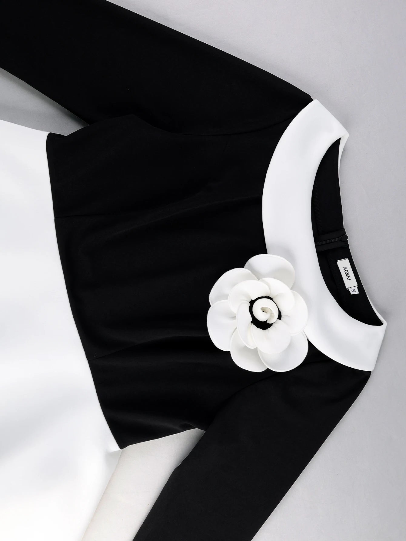 3D Flower Peplum Bodycon Dress