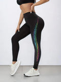 Women's High-Waist Butt-Lifting Yoga Pants with Mesh Detail