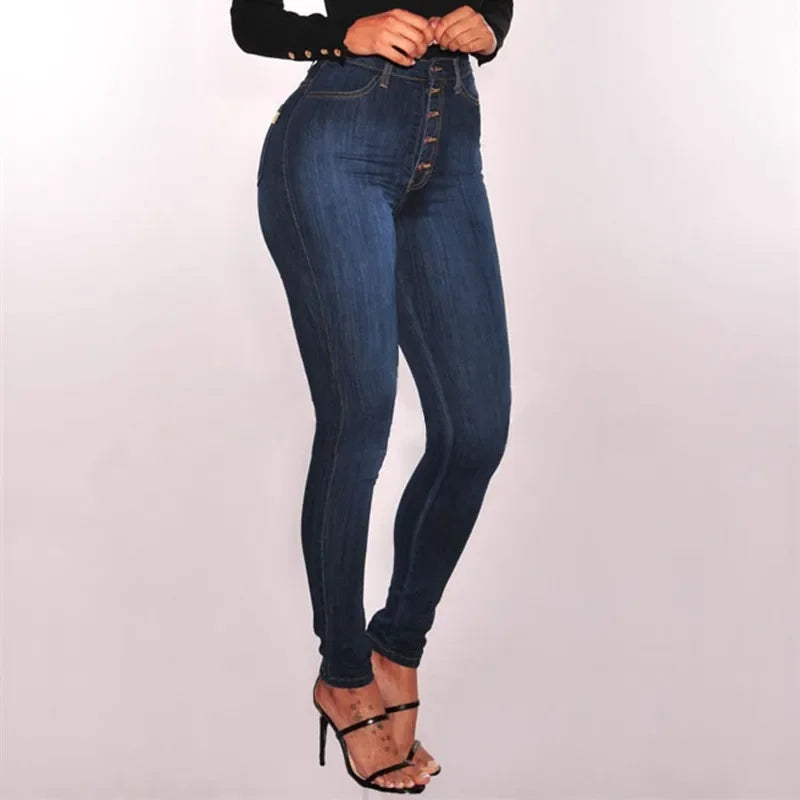 High Waist Push-Up Skinny Jeans