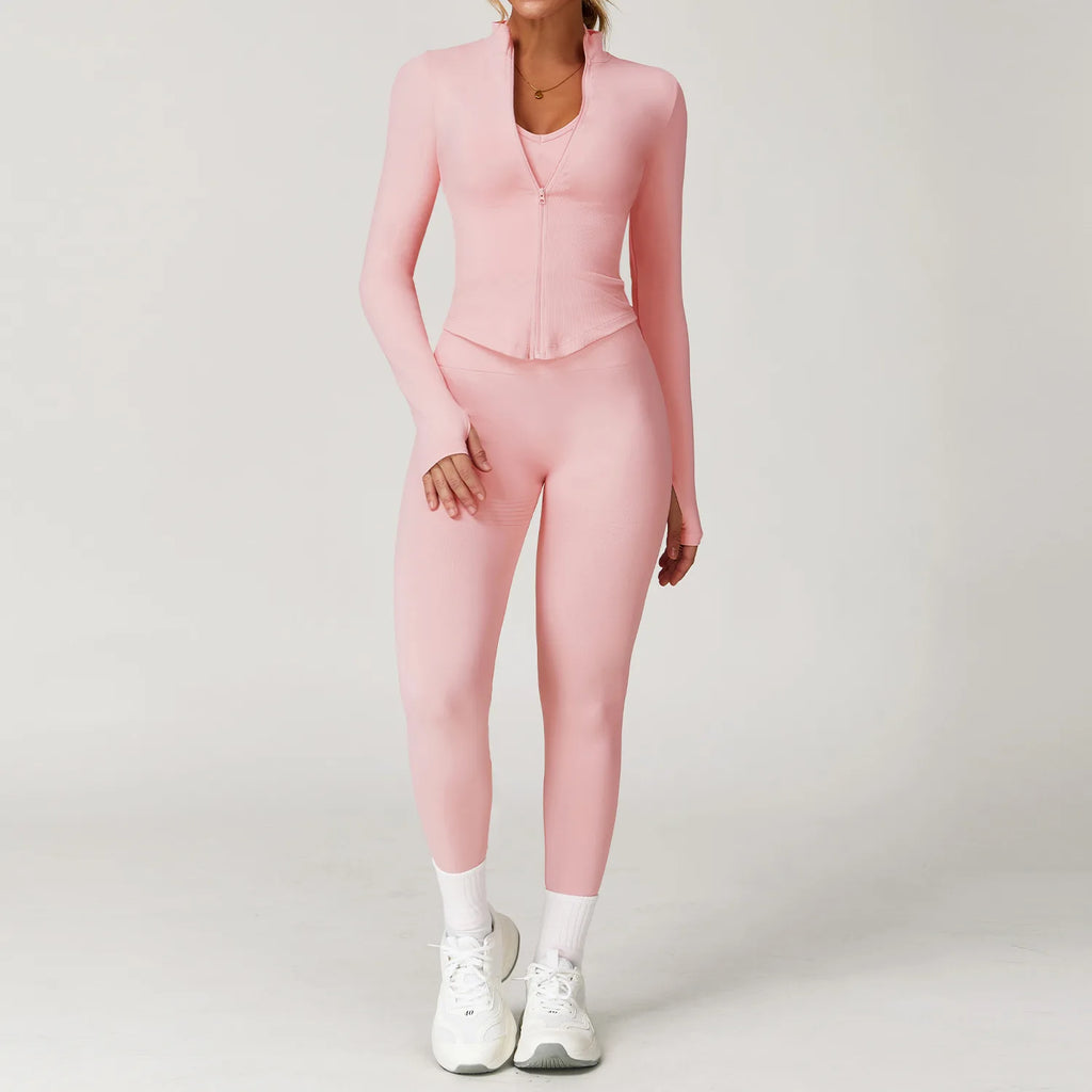 Women's Seamless Gym Set — 2 or 3 Piece Yoga Workout Suit