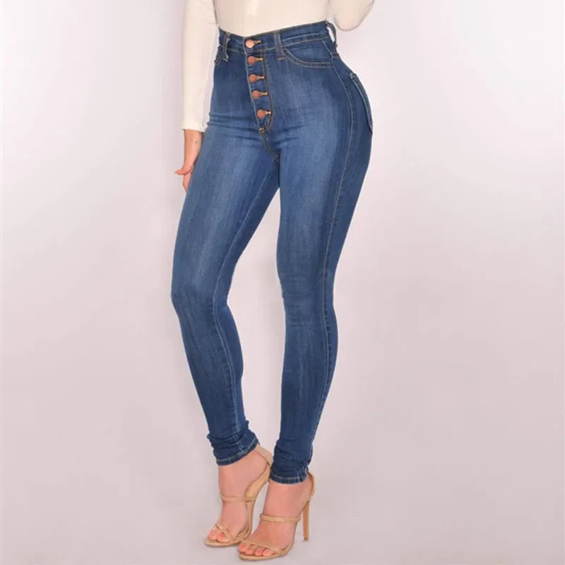 High Waist Push-Up Skinny Jeans