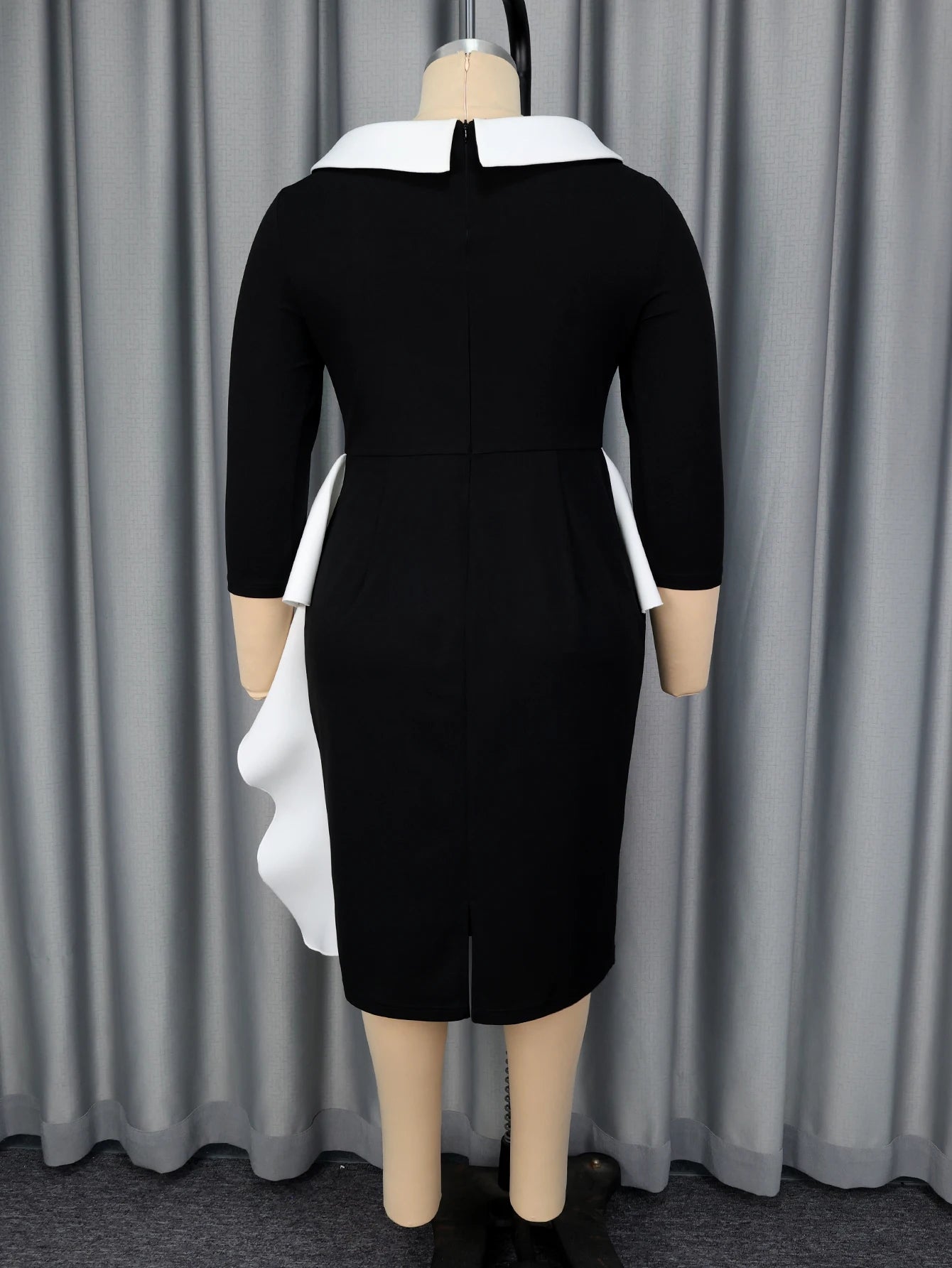3D Flower Peplum Bodycon Dress