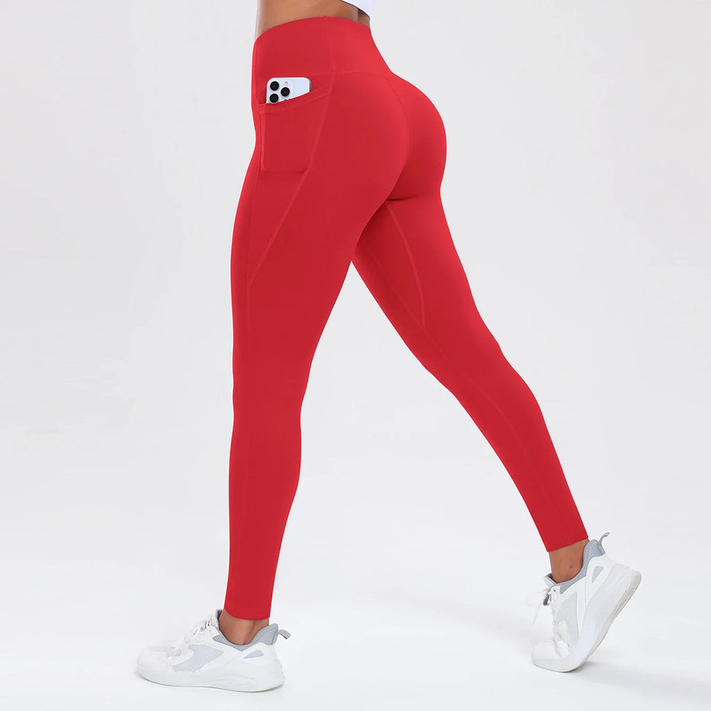 Women's High-Waist Yoga Pants with Pockets — Butt Lifting & Tummy Control
