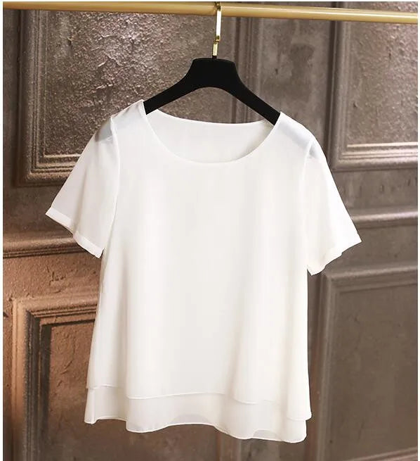 Chiffon Short Sleeve Blouse
