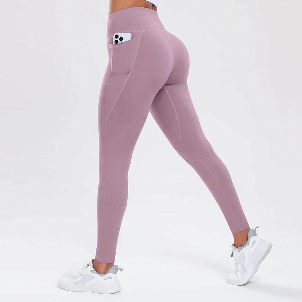 Women's High-Waist Yoga Pants with Pockets — Butt Lifting & Tummy Control