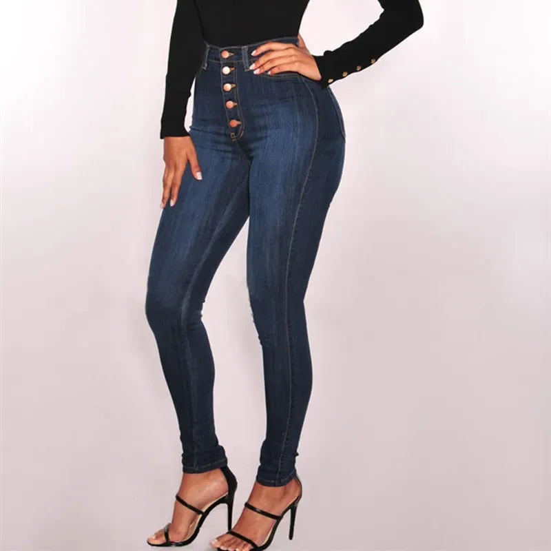 High Waist Push-Up Skinny Jeans