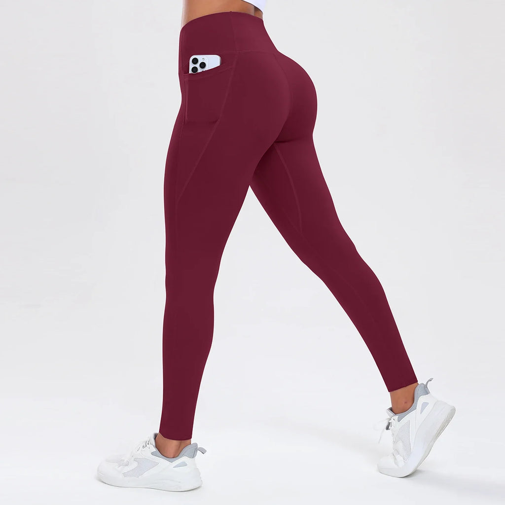 Women's High-Waist Yoga Pants with Pockets — Butt Lifting & Tummy Control