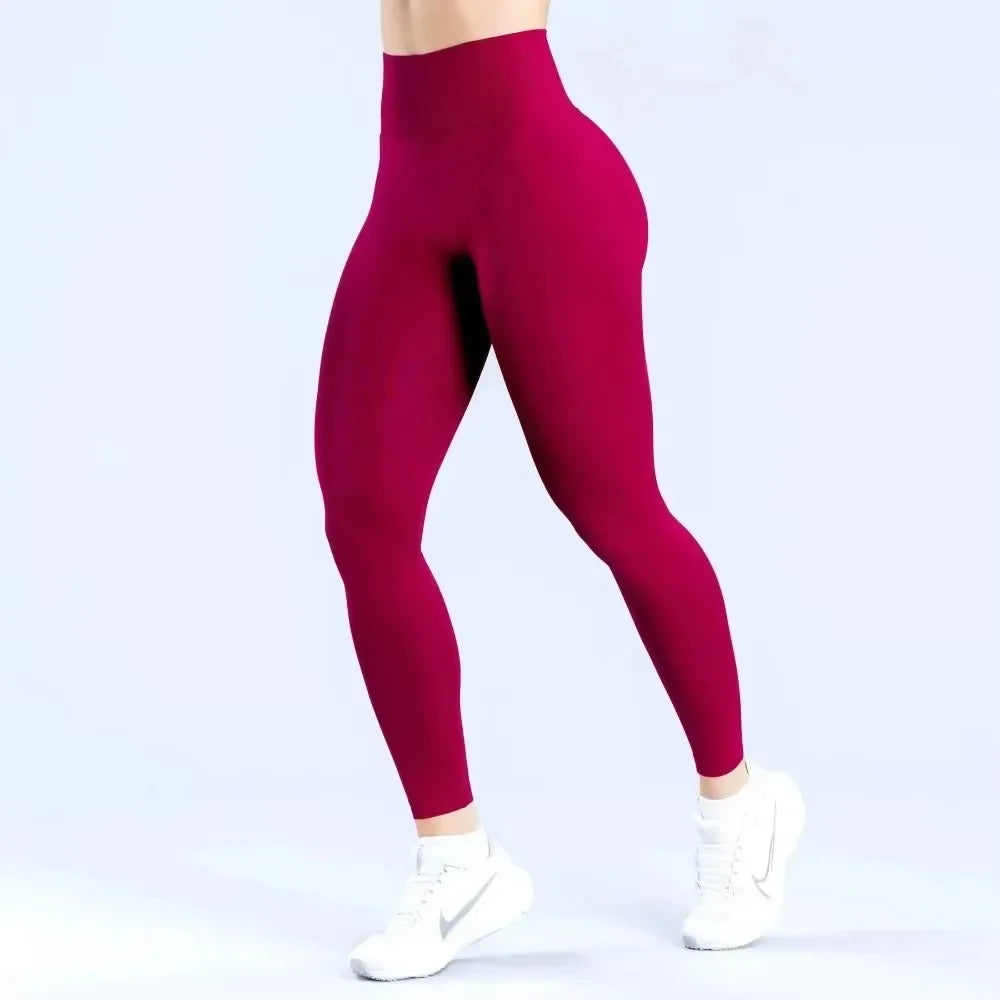 Seamless High-Waist Yoga Pants — Hip-Lifting, High Elastic