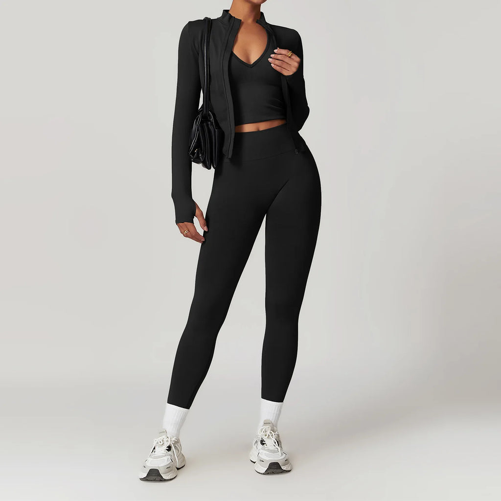 Women's Seamless Gym Set — 2 or 3 Piece Yoga Workout Suit