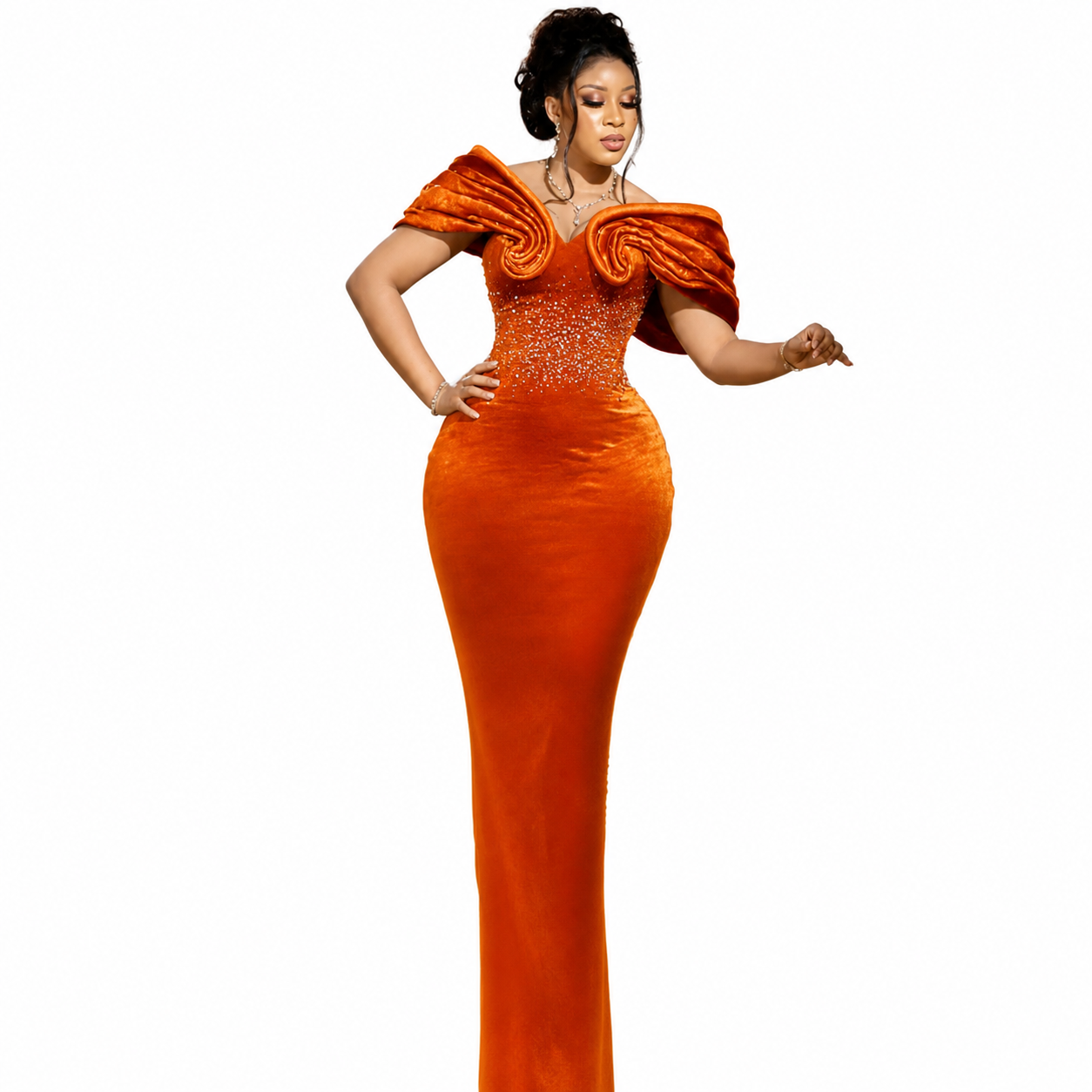 Mermaid Off-Shoulder Evening Gown