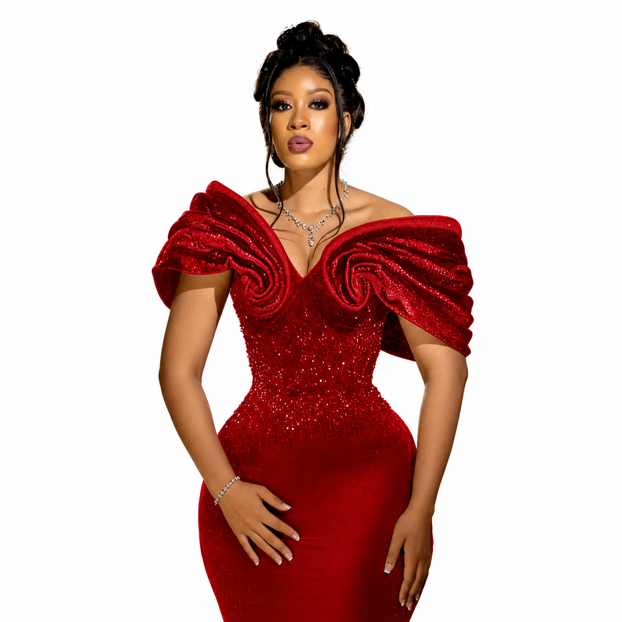 Mermaid Off-Shoulder Evening Gown